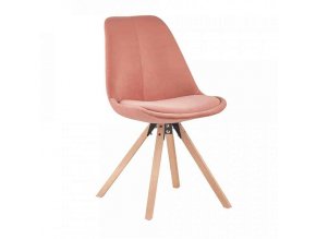 Židle SABRA - růžová/buk