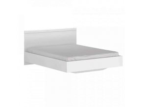 Manželská postel LINDY, 160x200 cm - bílý lesk