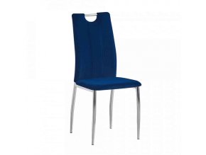 Jídelní židle OLIVA NEW - modrá/chrom
