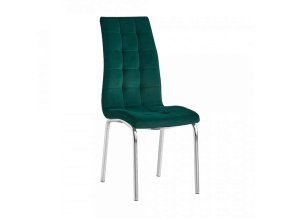Jídelní židle GERDA NEW - smaragdová / chrom