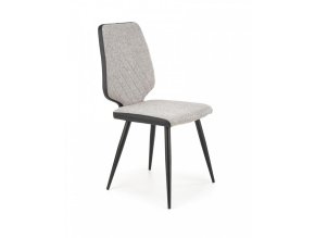 Jídelní židle K424 - šedá/černá
