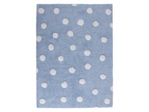 Pro zvířata: pratelný koberec Polka Dots bílá, modrá