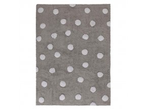 Pro zvířata: pratelný koberec Polka Dots bílá, šedá