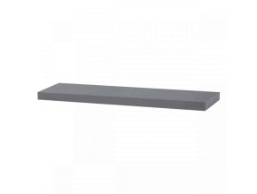 Nástěnná polička 90 cm, šedá - vysoký lesk P-013 GREY