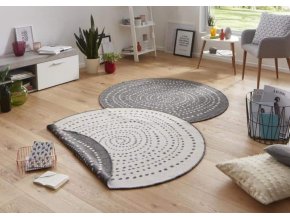 Kusový koberec Twin-Wendeteppiche 103112 - bílá, šedá