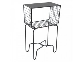 Kovový odkládací stolek LONIO - černá