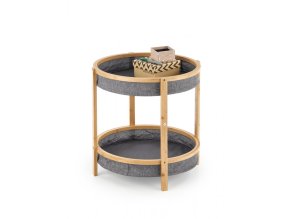 Odkládací stolek EMMA - šedá/bambus