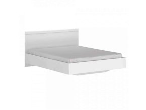Manželská postel LINDY, 160x200 cm - bílý lesk - II.jakost