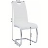 Jídelní židle ABIRA NEW - bílá ekokůže / chrom