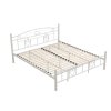 Kovová postel BRITA s lamelovým roštem 180x200 - bílá