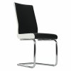 Židle NEANA - ekokůže černá / bílá