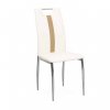 Židle SIGNA - bílá / béžová ekokůže