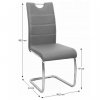 Jídelní židle ABIRA - světle šedá ekokůže