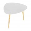 Příruční stolek TAVAS - bílá/přírodní dřevo