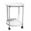 Příruční stolek s kolečky DERIN - bílá