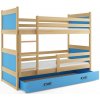Patrová postel Riky - borovice/modrá