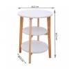 Příruční stolek KASE - bílá/přírodní