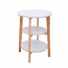 Příruční stolek KASE - bílá/přírodní