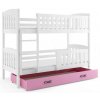 Patrová postel Kuba bílá/růžová