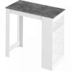 Barový stůl Austen - bílá / beton