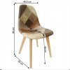 Jídelní židle SALEVA - patchwork/buk
