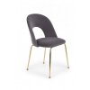 Jídelní židle K385 - šedá/zlatá