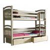 Patrová postel PP 003 bez povrchové úpravy, 80x 180cm, úložné prostory