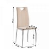 Jídelní židle OLIVA NEW - béžová /chrom