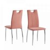 Jídelní židle OLIVA NEW - růžová /chrom
