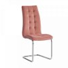 Jídelní židle SALOMA NEW - růžová / chrom