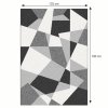 Koberec SANAR 133x190 cm - černá/šedá/bílá, geometrický vzor