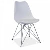 Židle METAL 2 NEW - bílá/chrom