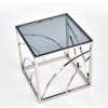 Konferenční stolek UNIVERSE KWADRAT - nerez/kouřové sklo