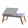 Příruční stolek na notebook / držák na tablet MELTEN - bílá / přírodní bambus