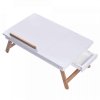 Příruční stolek na notebook / držák na tablet MELTEN - bílá / přírodní bambus