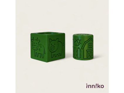 Obtiskovací kostka s válečkem 2v1 | Farma