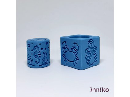 Obtiskovací kostka s válečkem 2v1 | Podmořský svět