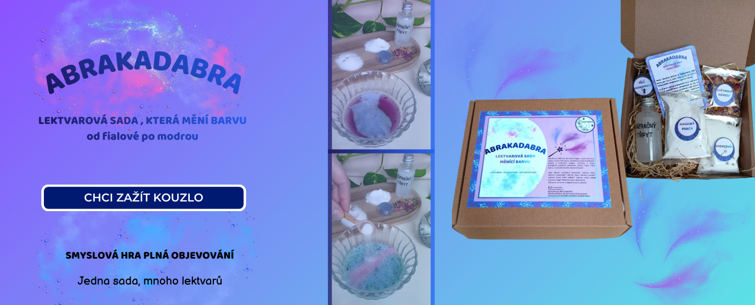 Abrakadabra lektvarová sada měnící barvu od fialové po modrou – potion play pro děti