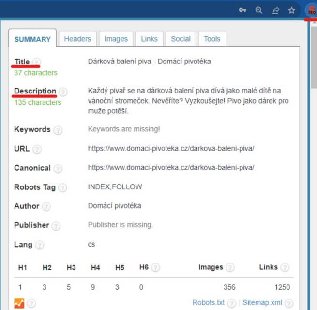 SEO META in 1 CLICK