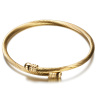 Zlatý spirálový dámský náramek z chirurgické oceli MARY
