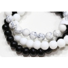 Dámské černobílé minerálové náramky v sadě BEATRIX Nine