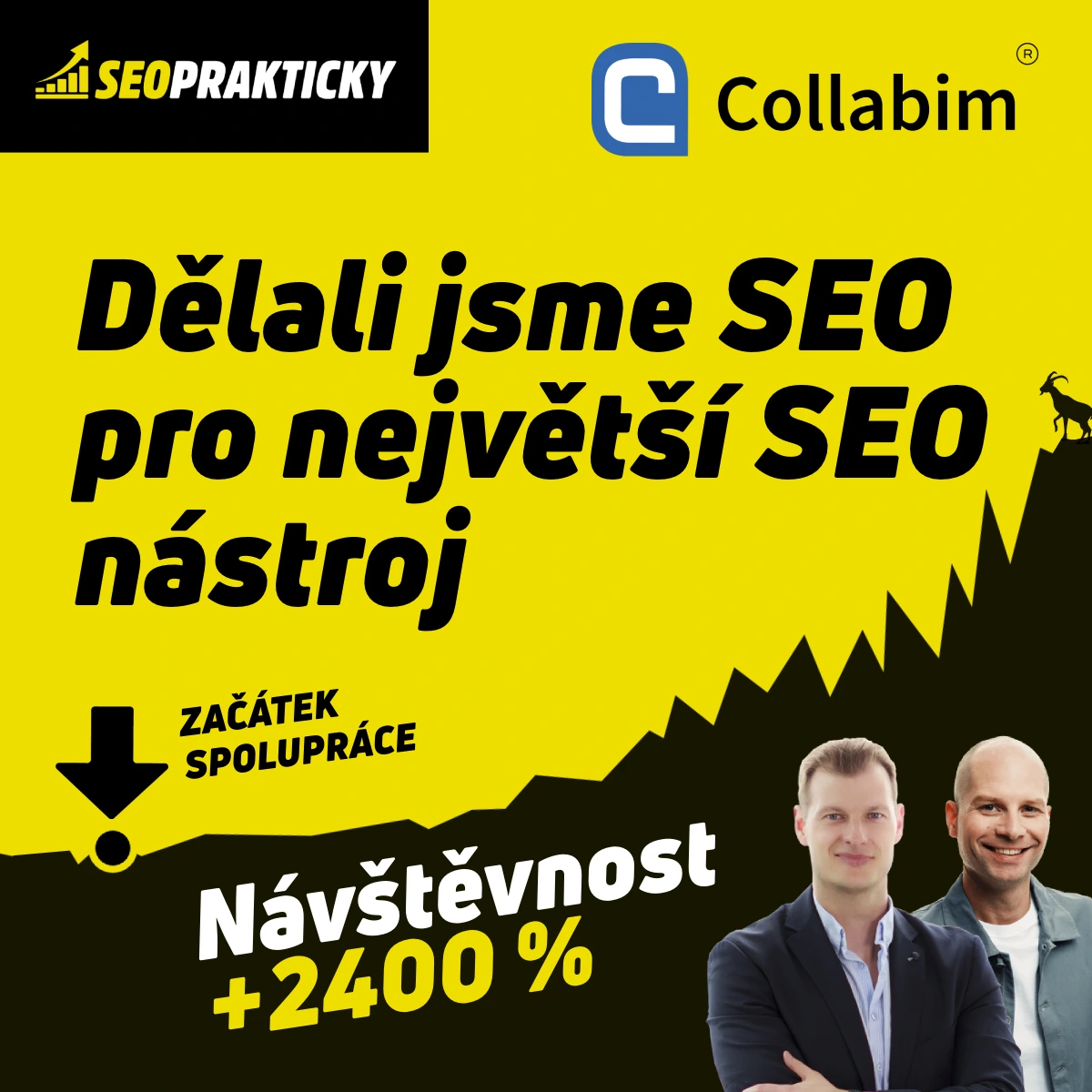 Případová studie: SEO pro největší český SEO nástroj COLLABIM (meziroční nárůst návštěvnosti +2400 %)
