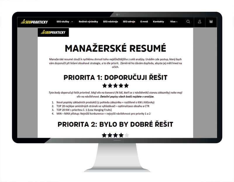 Manažerské resumé tvorby obsahové strategie