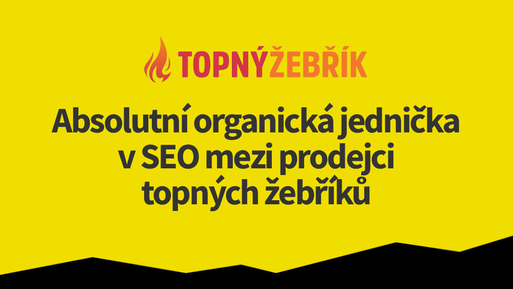 Případová studie: TOPNYZEBRIK.CZ, absolutní organická jednička v SEO mezi prodejci topných žebříků
