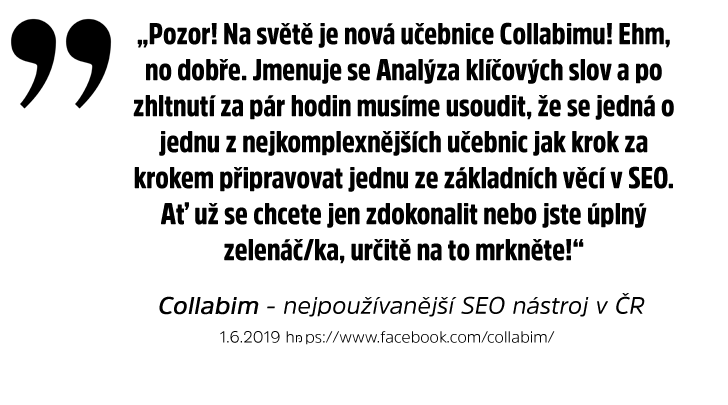 Reference na e-knihu Analýza klíčových slov - Collabim