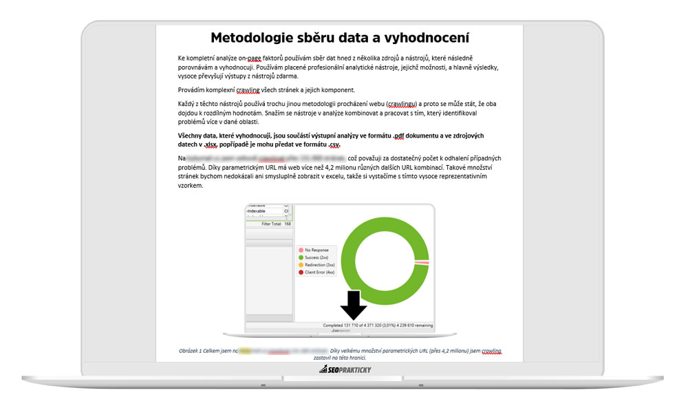 Vysvětlení metodologie sběru dat v technickém SEO