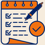 Checklist ikona zoznam odškrtnutých vecí