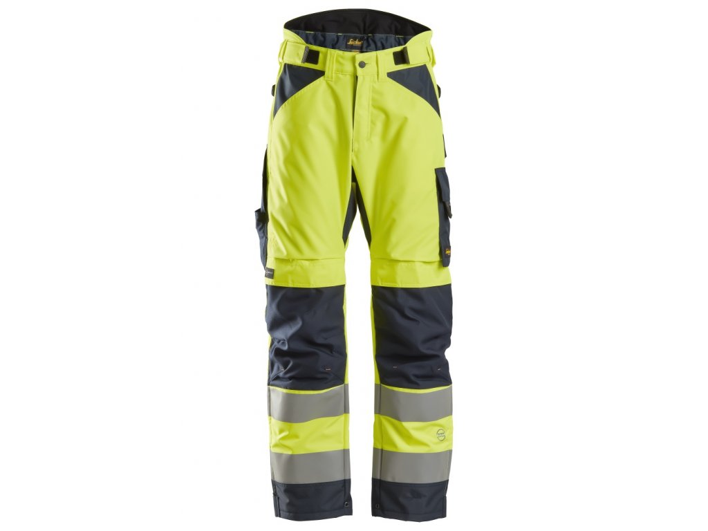 Kalhoty reflexní AllroundWork zimní 37.5®, třída 2 žluté vel XS Snickers Workwear