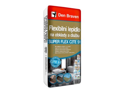 Flexibilní lepidlo na obklady a dlažbu SUPER FLEX C2TE S1 25 kg pytel