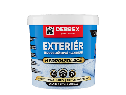 Jednoslozkova hydroizolace EXTERIER 13kg debbex web 2026 v2